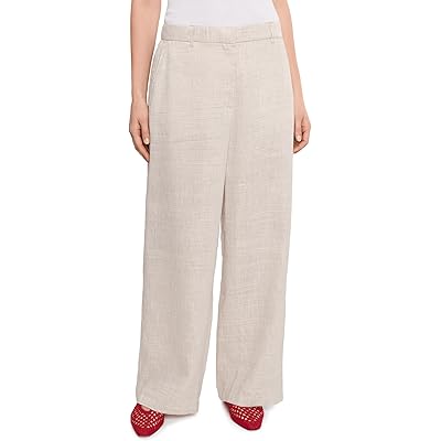 Брюки Eileen Fisher Striped Organic Linen Sheen High Waisted Full Length Trousers