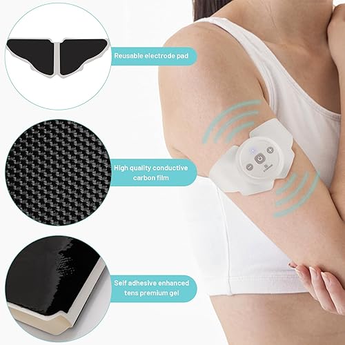 Miniatura 5 de Unidad TENS, unidad inalámbrica TENS y EMS, masajeador de alivio del dolor de espalda, máquina estimuladora muscular Bluetooth controlada por