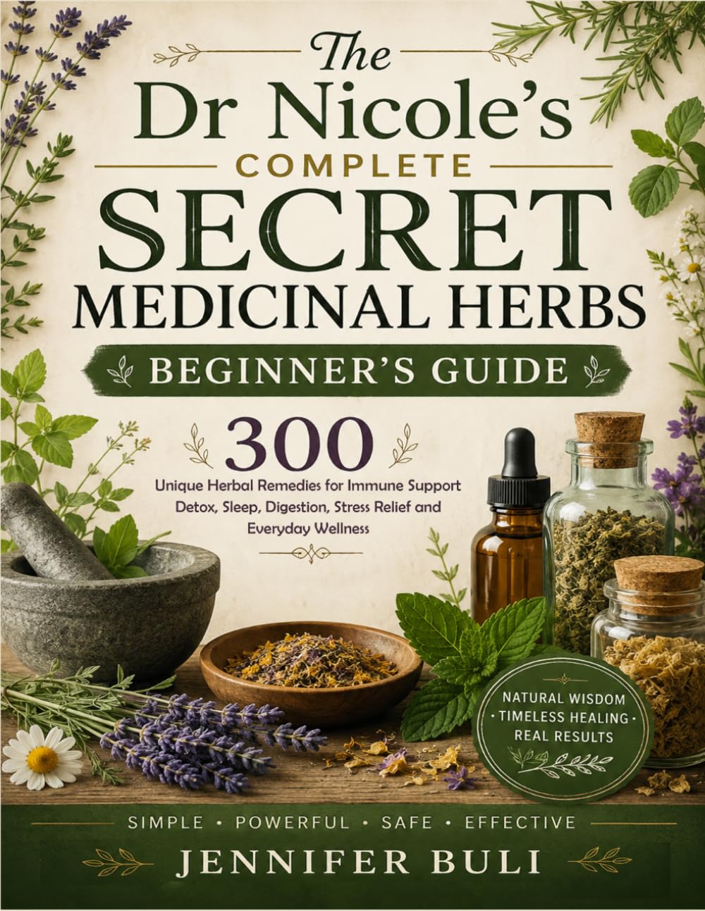 The Dr Nicole’s Complete Secret Medicinal Herbs Beginner’s Guide: 300 Unique Herbal Remedies for Immune Support, Detox, Sleep, Digestion, Stress Relief and Everyday Wellness