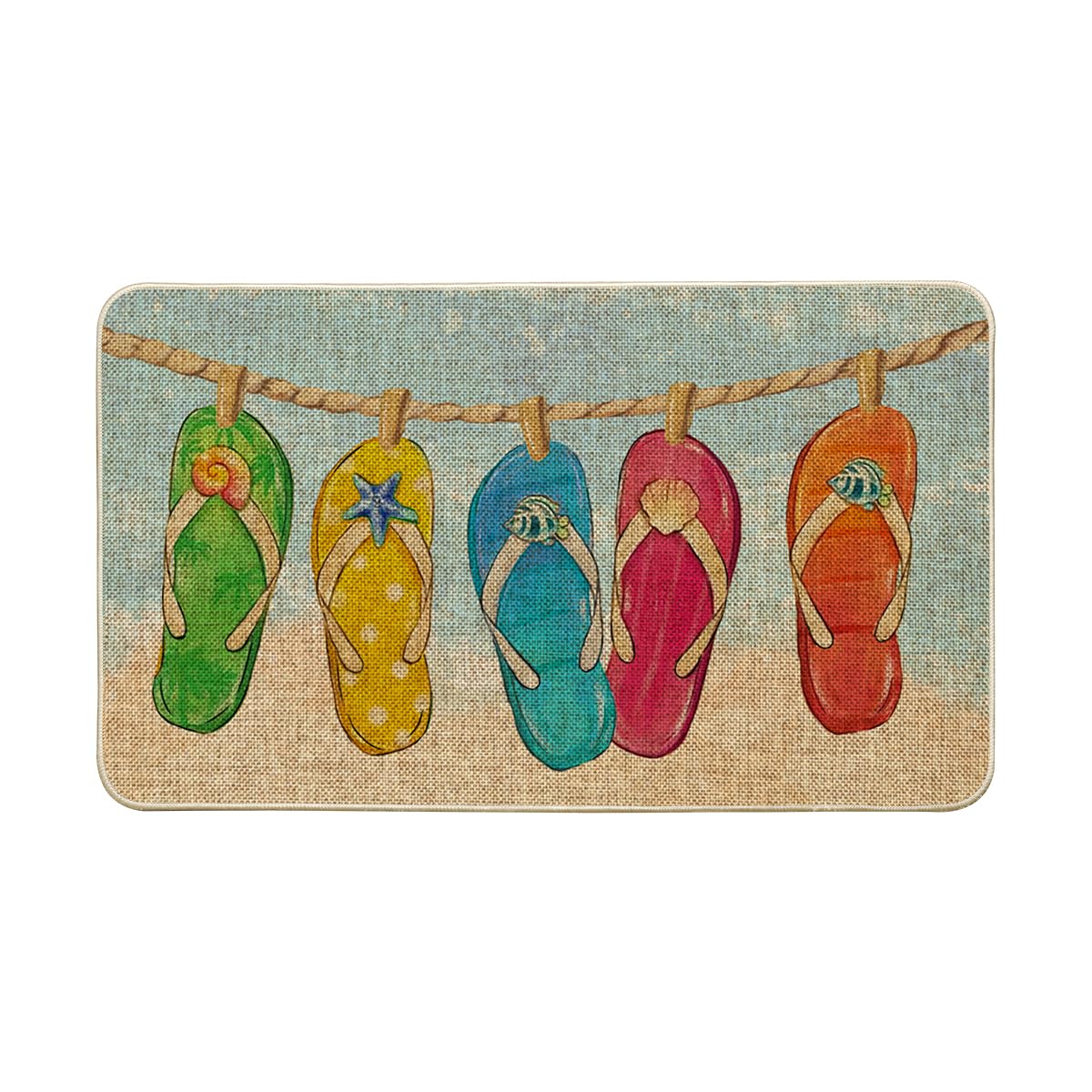 Artoid Mode Slippers Summer Doormat, Home Decor Low-Profile Switch Rug Door Mat Floor Mat for Indoor Outdoor 17x29 Inch