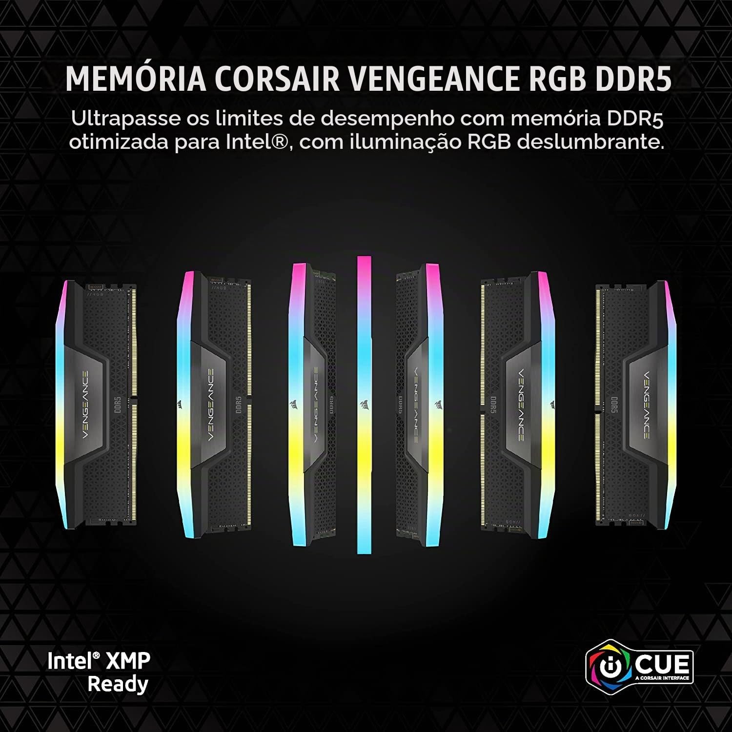 CORSAIR VENGEANCE RGB DDR5 RAM 32GB (2x16GB) 6400MHz CL36-48-48