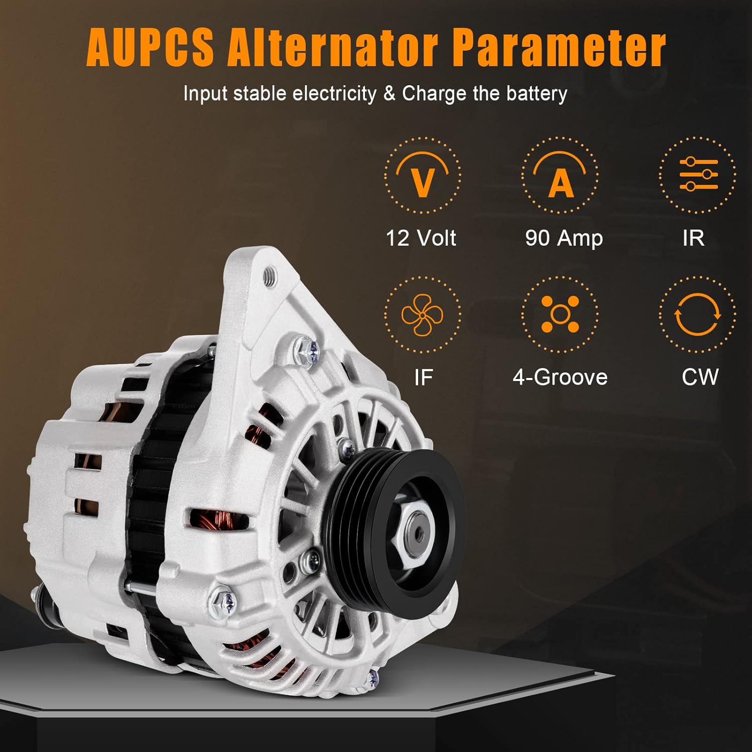 Alternator Compatible for Mitsubishi for Lancer L4 2.0L 2002-2004 for Mitsubishi for Mirage L4 1.8L 1998-2002 - 13787