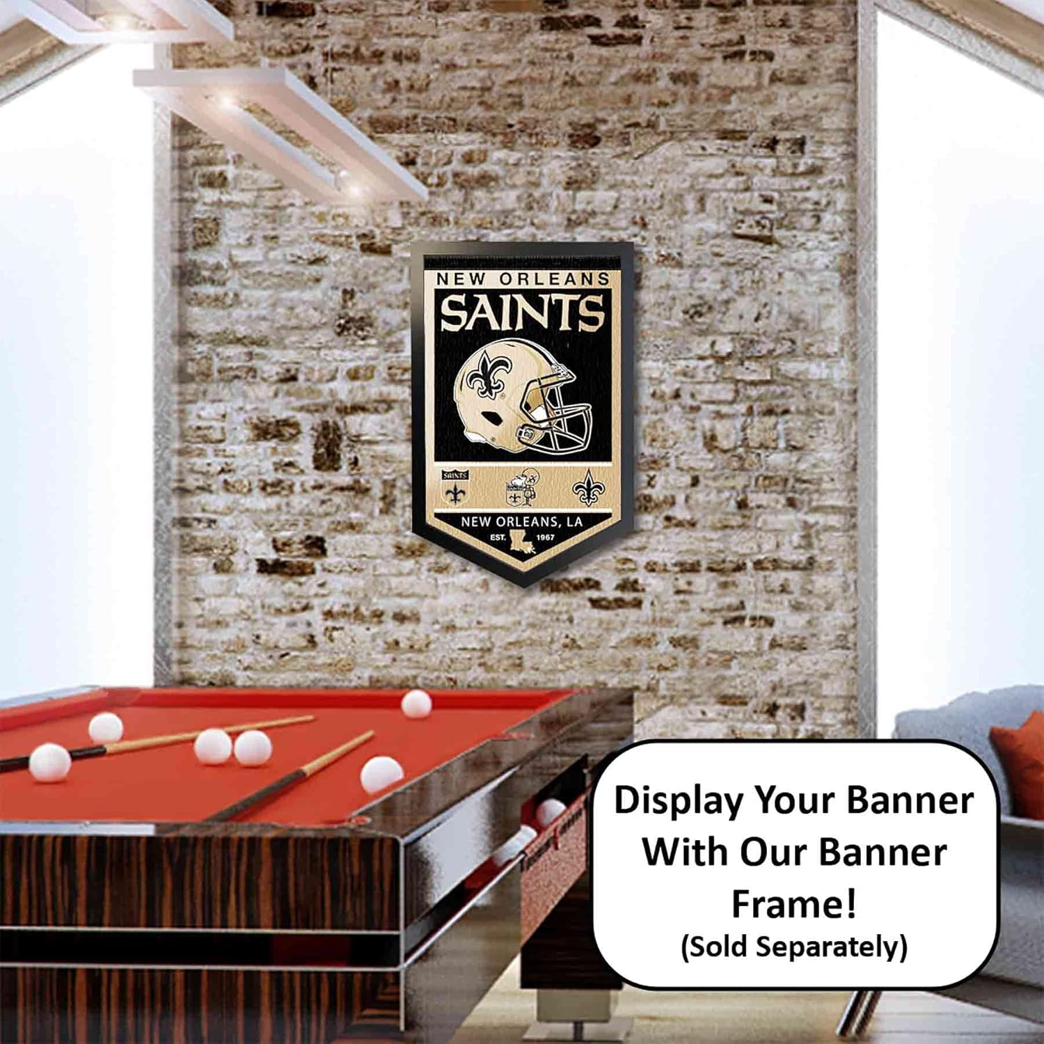 WinCraft New Orleans Saints Heritage History Banner Pennant - Image 5