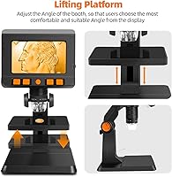Vista 4 de Microscopio digital de monedas de 4.3 pulgadas, microscopio de mano, pantalla de 1080p, LCD, microscopio digital, cámara de video, lupa de monedas