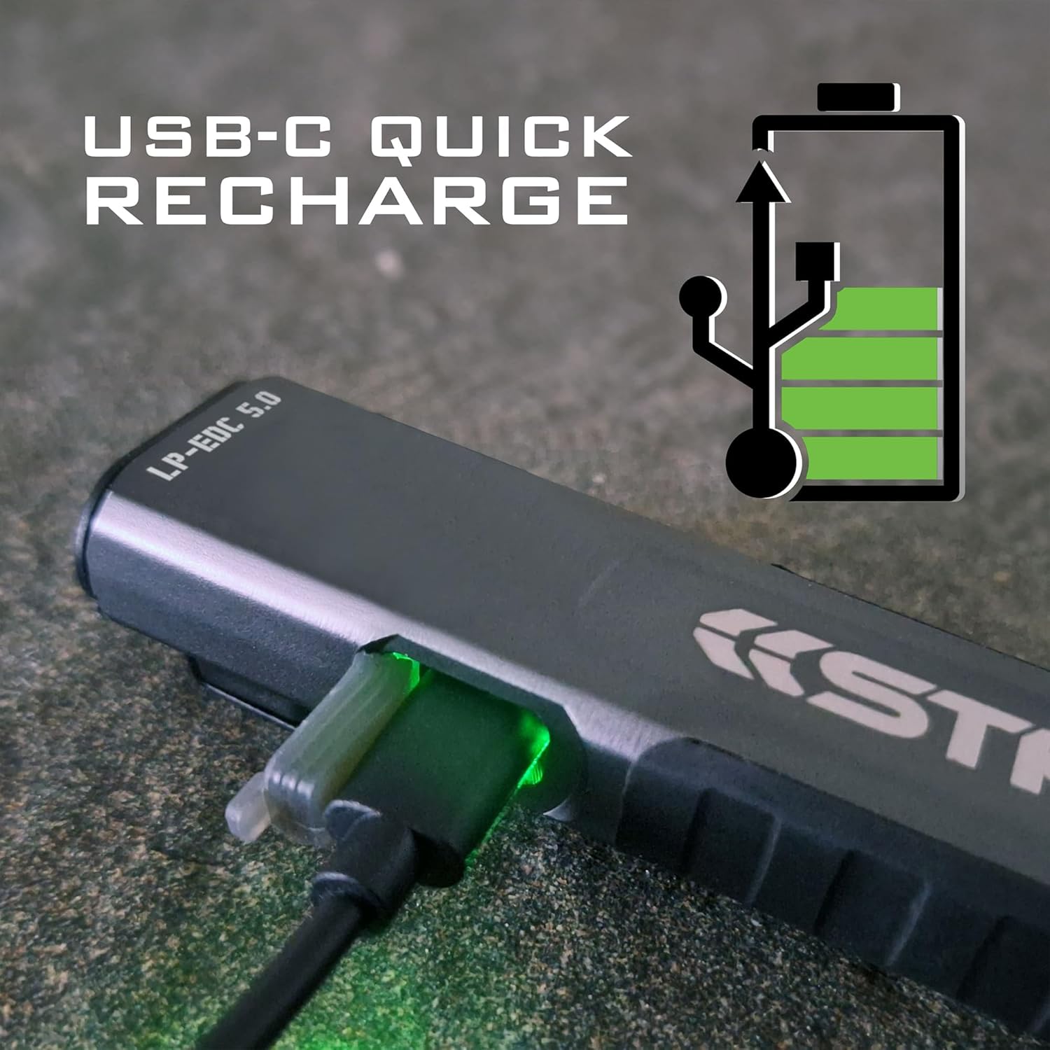 STKR Concepts LP-EDC 5.0 Low Profile Spotlight Flashlight - 500 lumens