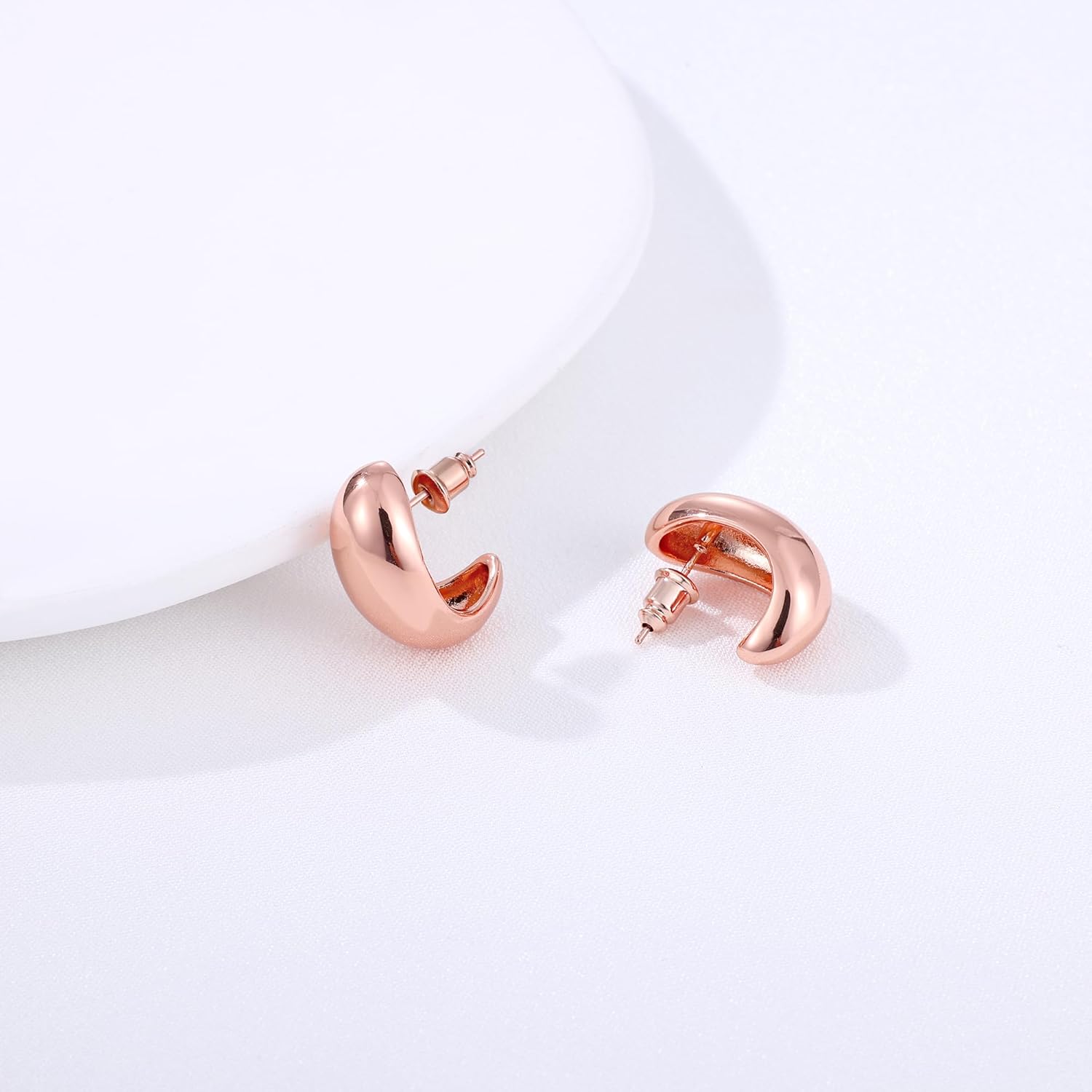 Gacimy Chunky Earrings for Women, Teardrop Earrings with 925 Sterling Silver Post, 14K Gold Plated Statement Drop for Women - Image 6