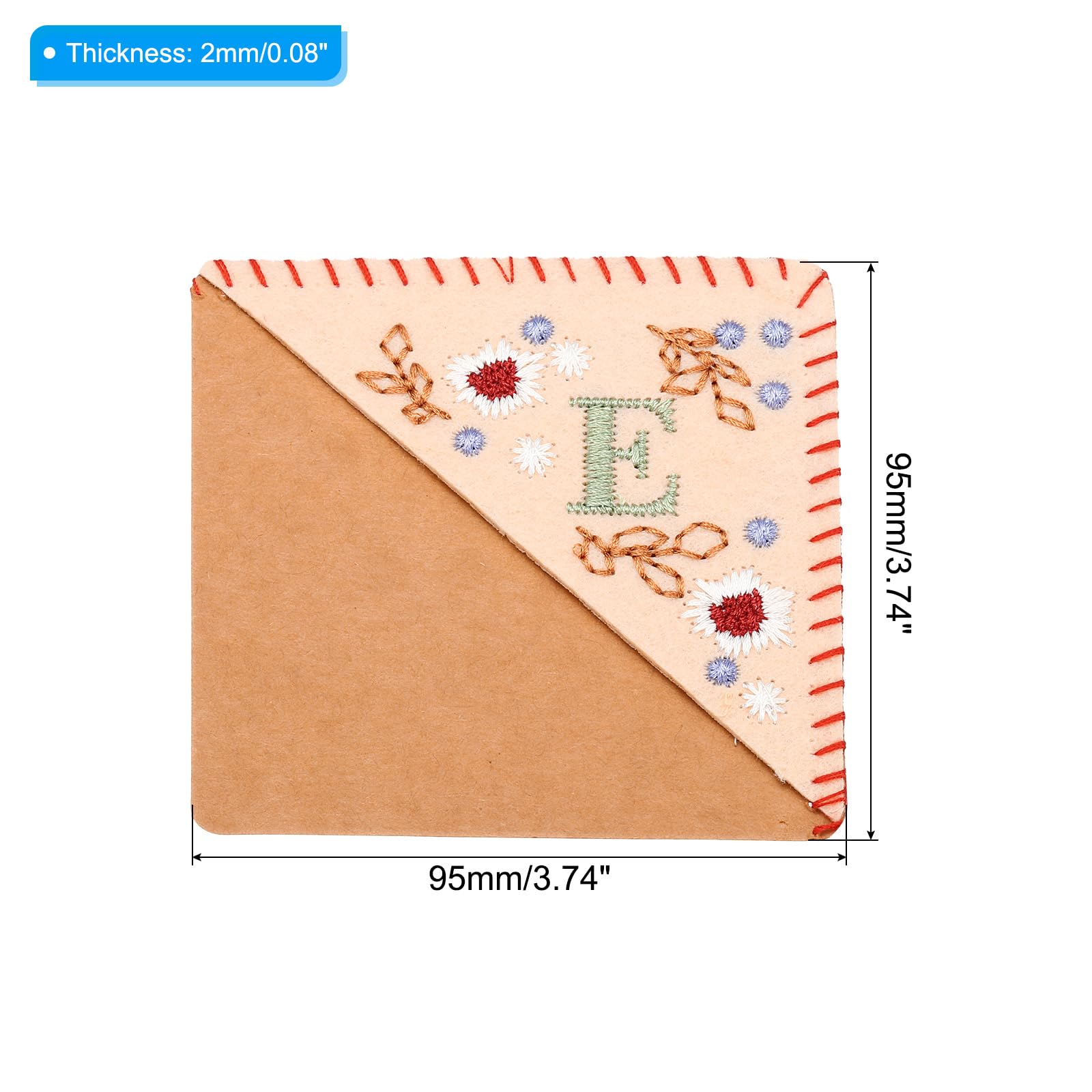 PATIKIL Personalized Embroidered Corner Bookmark - Image 2