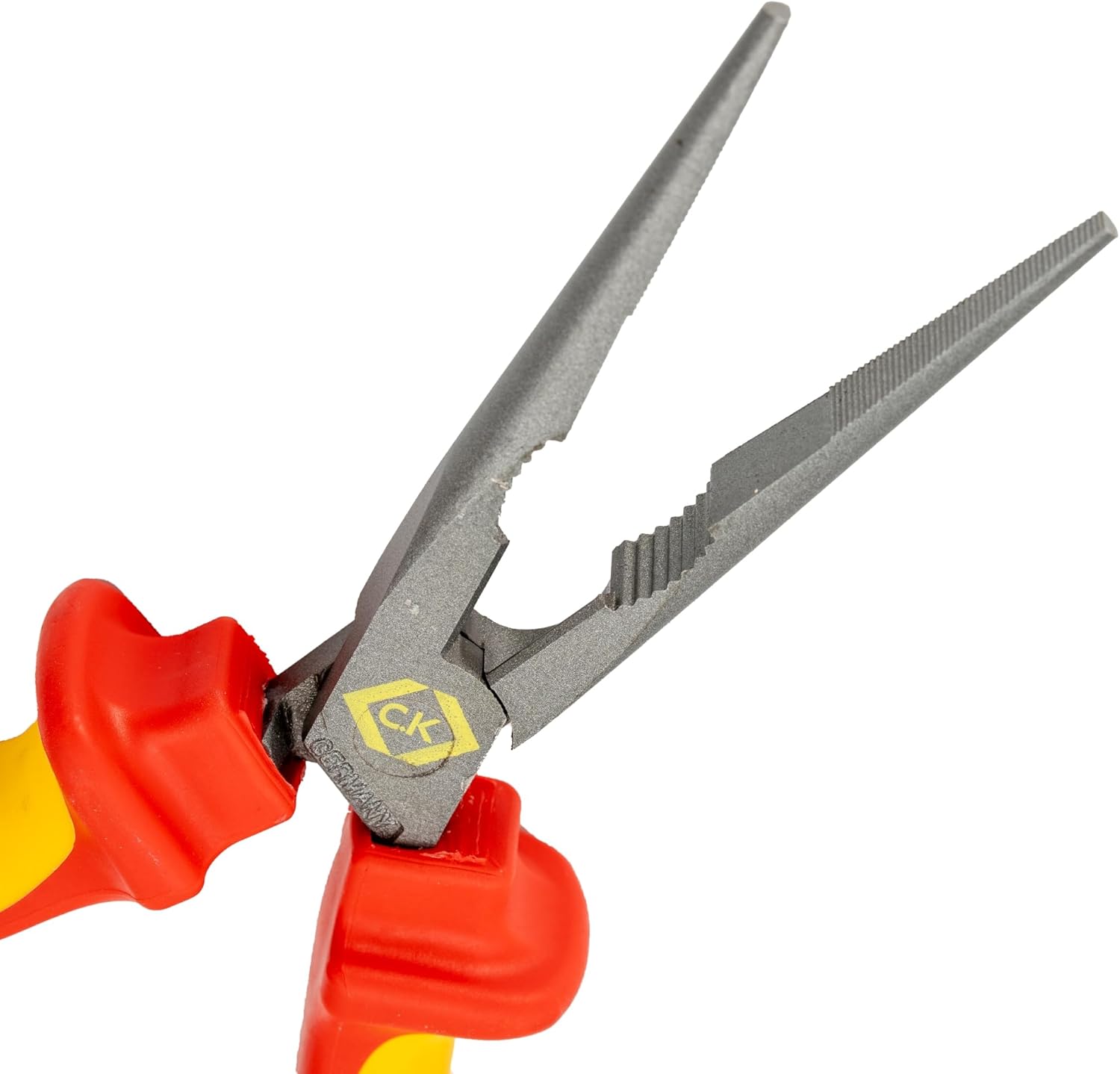 C.K Redline 2025 Edition VDE Snipe Nose Plier & Cutter 200mm, 1000v Insulated Electrical Snipe Nose Pliers & Wire Cable Cutters, Electricians Engineer Croppers Snips Electrician, CK Tools T39076A 200