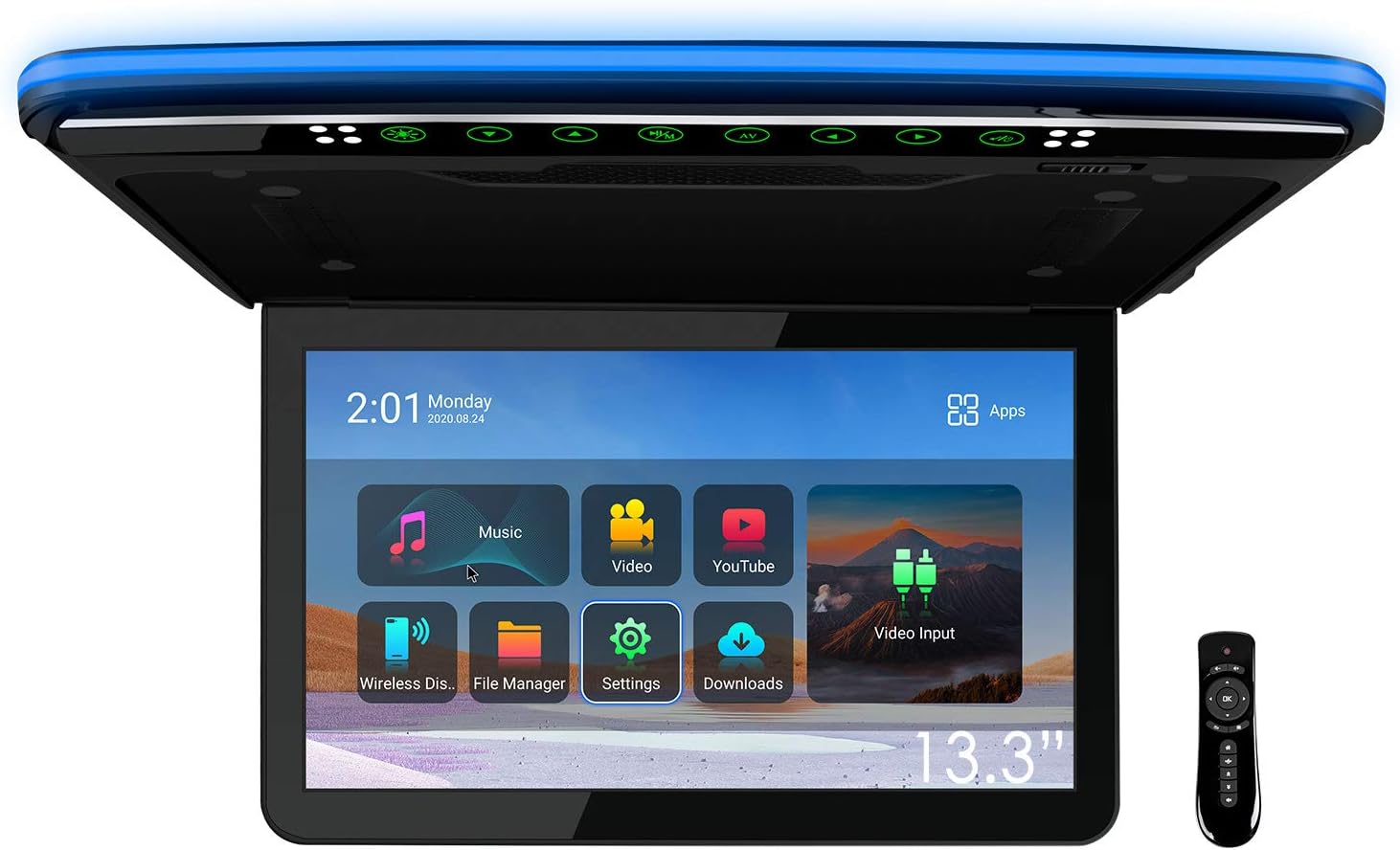 Pyle Car Overhead Monitor Screen Display 17.3 inch. LCD