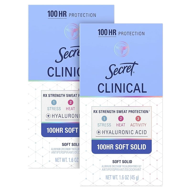 Desodorante antitranspirante Secret Clinical Strength Stress Response, Soft Solid, 1,6 oz, Pacote com 6