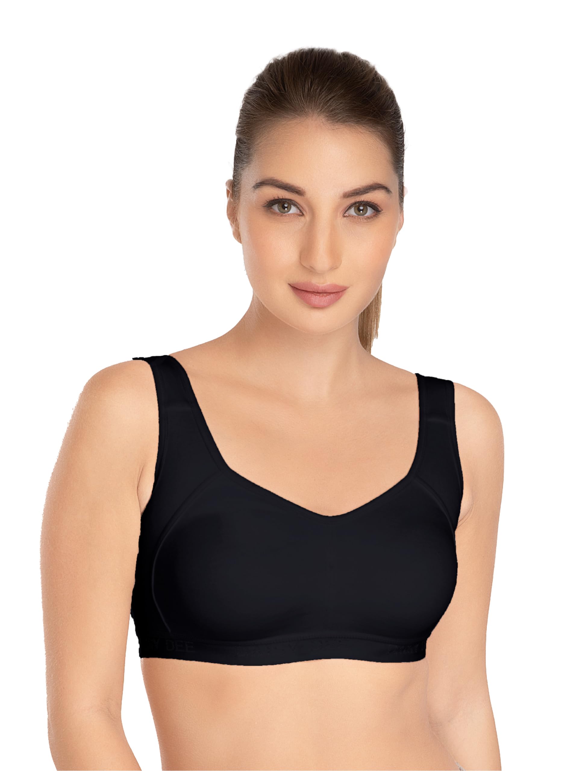 daisy dee Women's Poly Cotton Moulded Seamless Wire-Free Full Coverage Stretchable Comfortable Wear Easy Peasy Slip On Sports & Gym Bra - NSPRTZ-picture-20