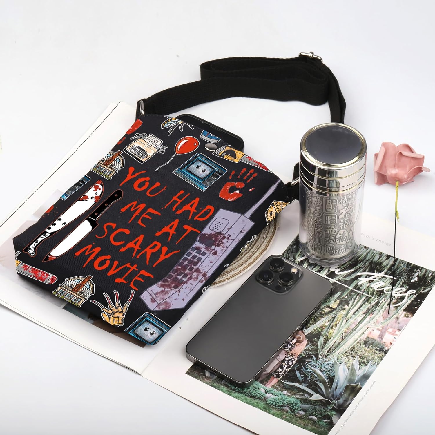 CMNIM Horror Merch Gifts You Had Me At Scary Movie Crossbody Bag TV Show Inspired Horror Gifts for Fans - Image 7
