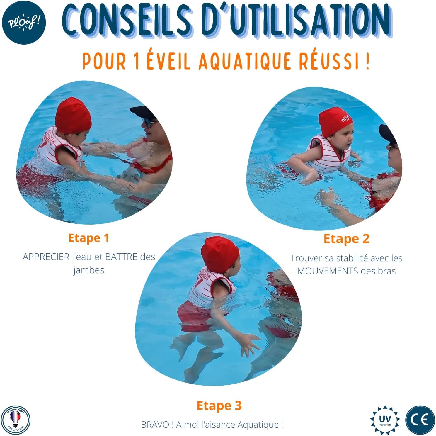 Maillot de Bain Flottant Fille : Mousse