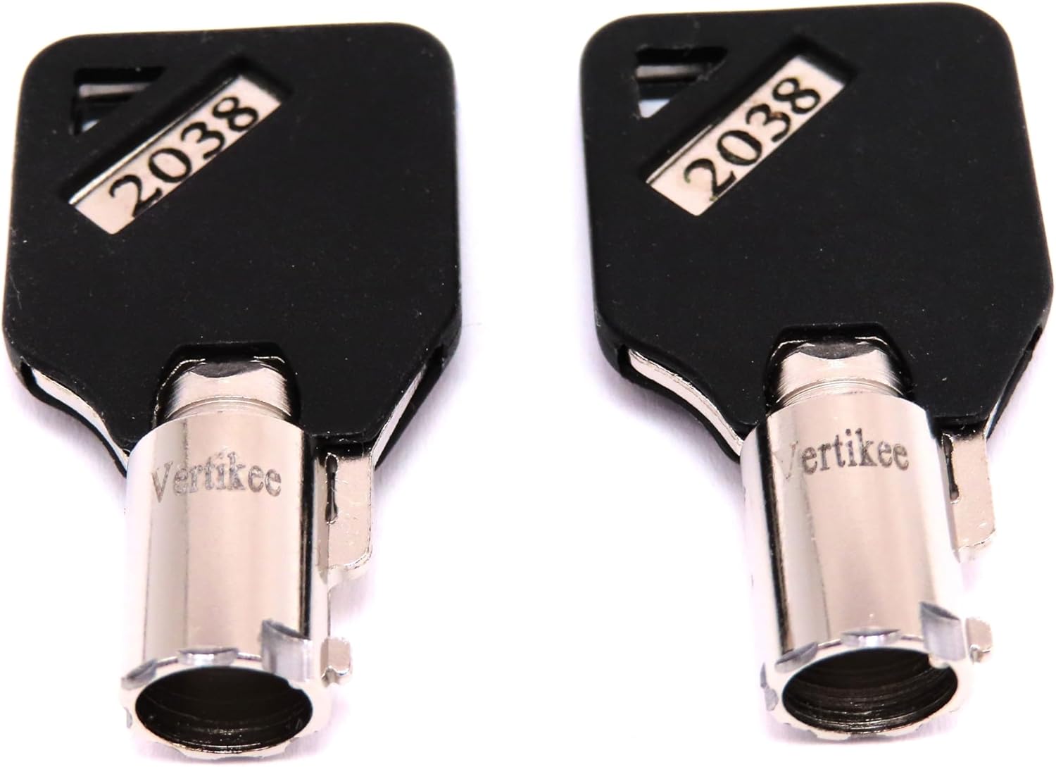 Sentry Safe Keys Cut from 2001 to 2100 Tubular Keys Black Tops Dark Engraved Vertikee(TM) (2065)