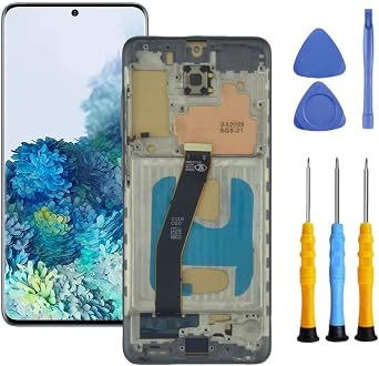 for Samsung Galaxy S20 G981u Screen Replacement with Frame Black