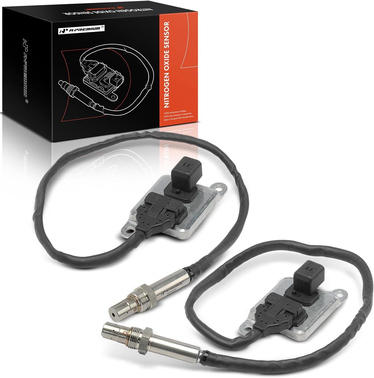 A-Premium 2 x Nitrogen Oxide NOx Sensor Compatible with Chevrolet Silverado 2500 3500 HD, Express 2500 3500 4500 & GMC Sierra 2500 3500 HD, Savana 2500 3500 4500, 2015, 6.6L, Upstream & Downstream