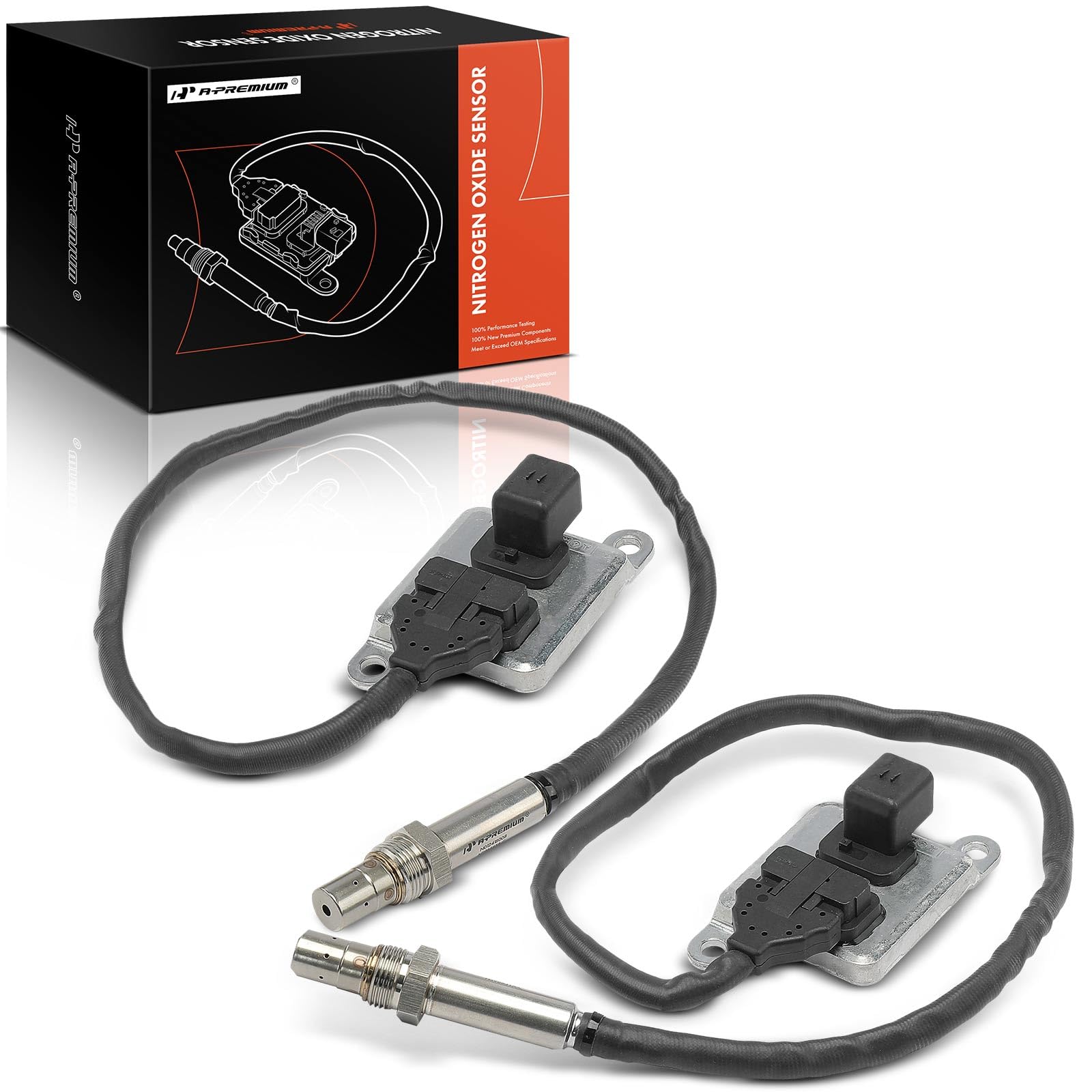 A-Premium2 x Nitrogen Oxide NOx Sensor Compatible with Chevrolet Silverado 2500 3500 HD, Express 2500 3500 4500 & GMC Sierra 2500 3500 HD, Savana 2500 3500 4500, 2015, 6.6L, Upstream & Downstream