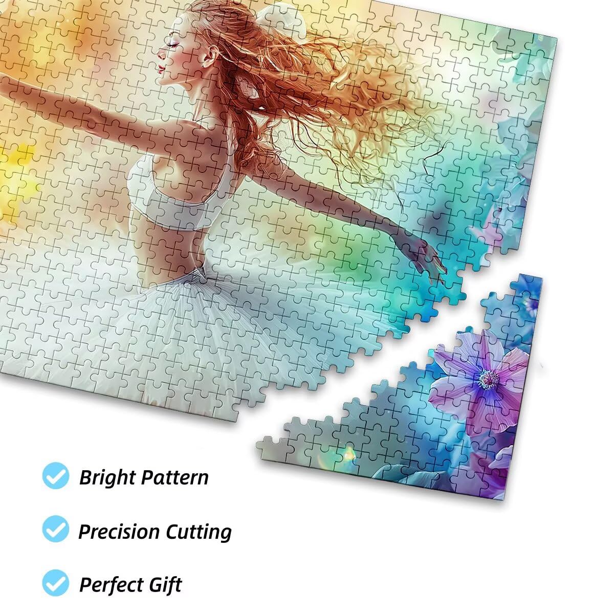 Puzzle 3000 sztuk balet DIY Puzzle dla dorosłych 122 x 81 cm Fantazyjne opakowanie wysokiej jakości z dodatkowymi zabawnymi wyzwaniami, kreatywna rozrywka klasyczne zabawne wyzwania na prezent wystrój