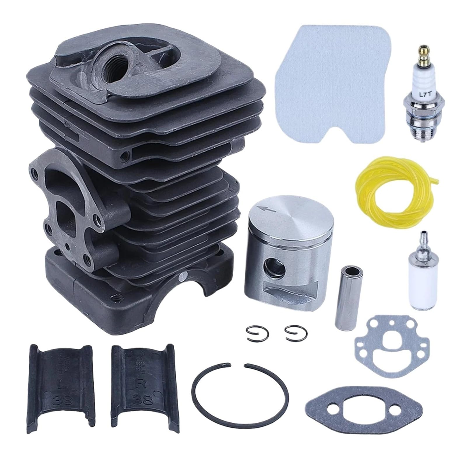 Cilindro de 39mm con pistón para Husqvarna 240 236 235 y kit de filtro de aire para motosierra