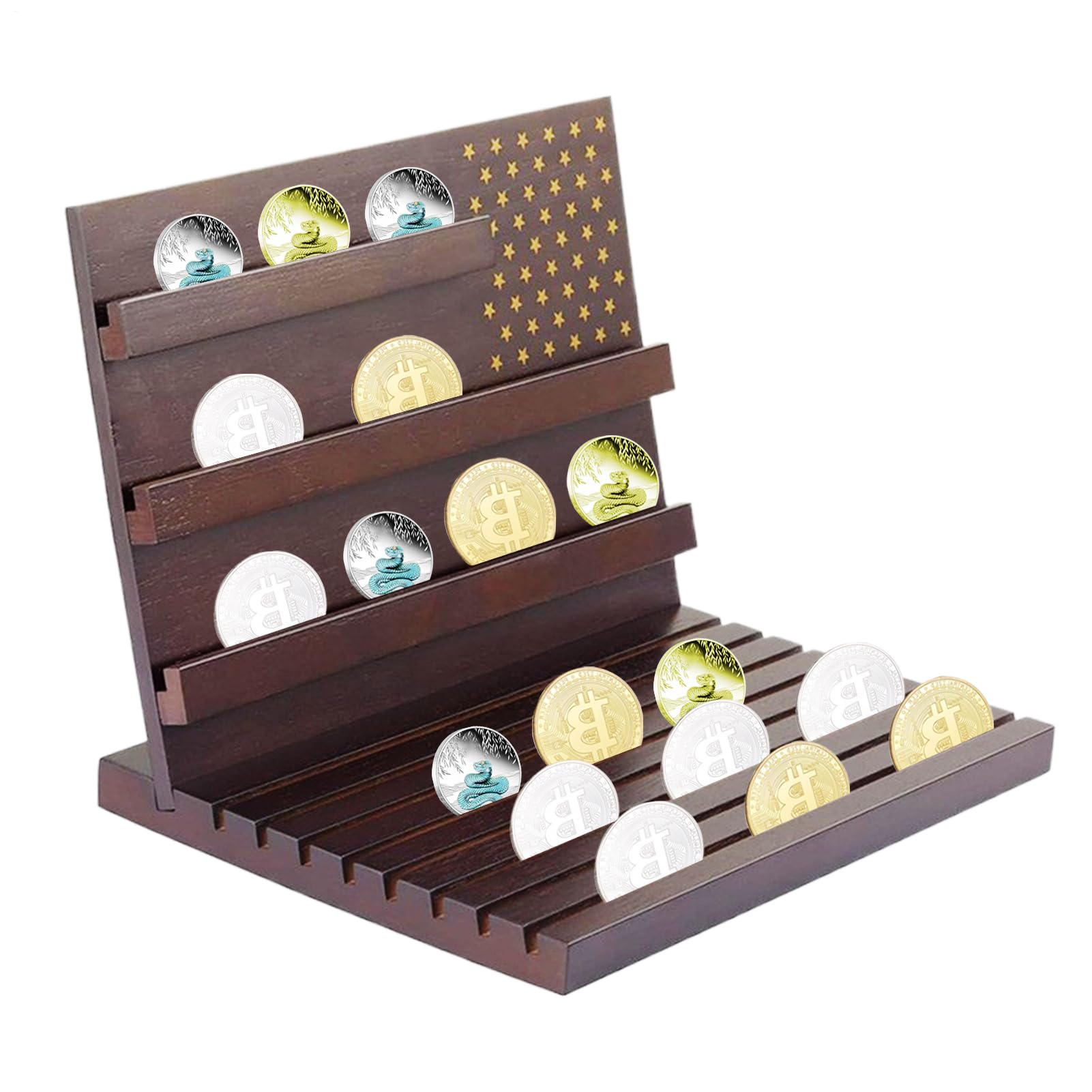 Porte-badges réutilisable bois et organisateur de bureau intérieur