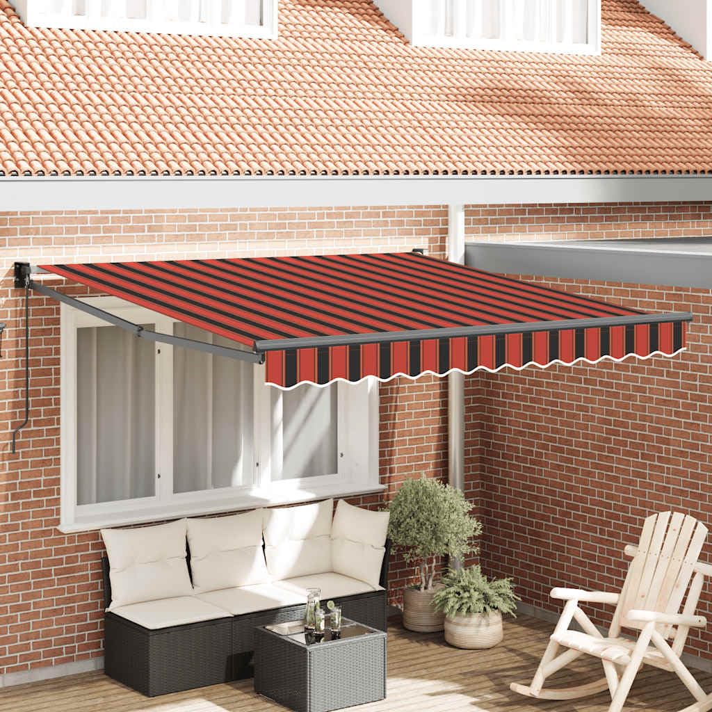 Auvent rétractable en aluminium et tissu résistant aux UV haut de gamme