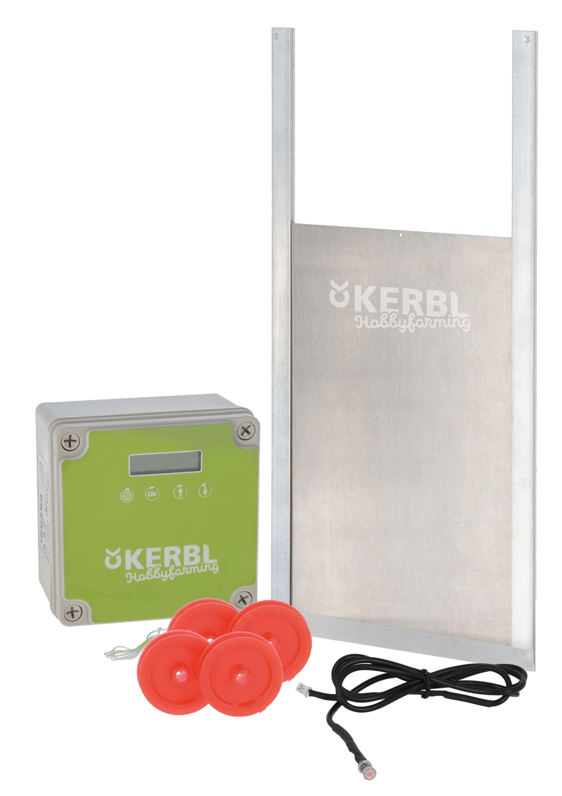 Kerbl Hobbyfarming Puerta Auto. gallinas c. Puer. corredera 430 נ400 mm, envase