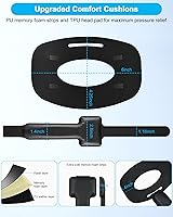 Vista 4 de TRANSNOVO Compatible with Oculus Quest 2 Head Strap, VR Accessory for Meta Quest 2,One-Button Retractable Lightweight Elite Strap,Enhanced Comfort