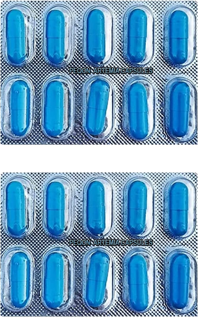 Peqon Artemia Cysts Brine Shrimp Eggs Fish Food for Baby Fishes & Fry Fishes 2 Strips (20 Capsules) Sold By RedBeaks