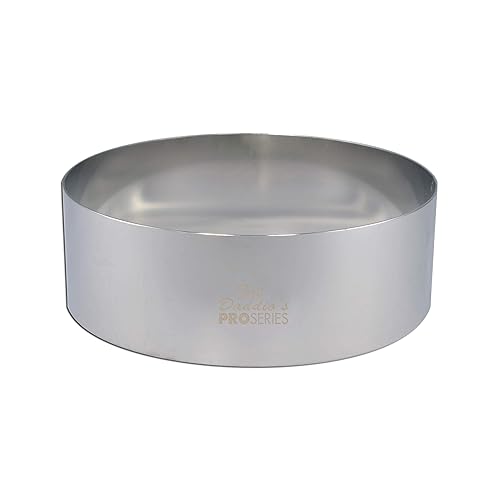 Miniatura 16 de Fat Daddio's Anillo redondo de acero inoxidable para pasteles y pastelería, 8 x 3 pulgadas
