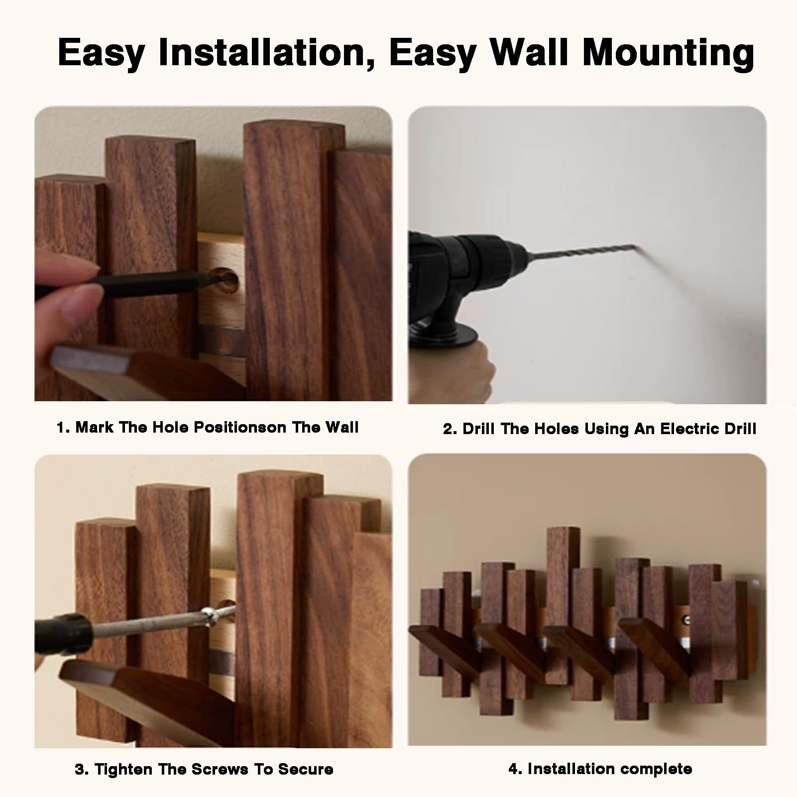 Genérico Perchero Con Forma De Llave De Piano, Colgador De Pared Con 4/6/10 Ganchos, For Colgar Ropa, Llaves, Batas, Bolso, Toallas(10 hooks)