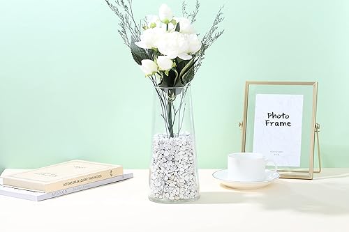 Miniatura 4 de XIANNVXI Rocas de grava para acuario, cristales pulidos naturales y turquesas blancos, rocas de cristal de mar a granel para plantas, suministros de