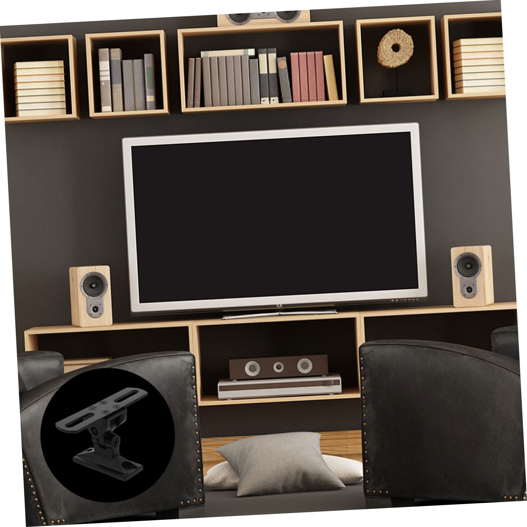 Soporte de Pared Ajustable para Altavoces Rotativos Montaje para Sonido para Sala de y Dormitorio