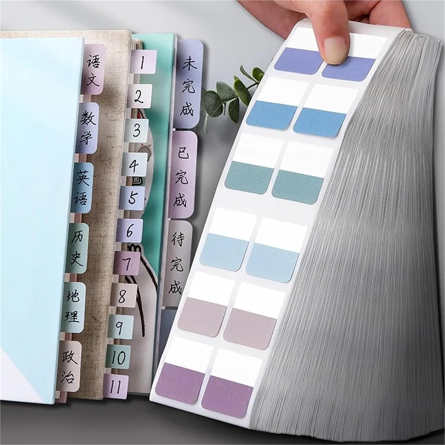 15PCS Sticky Note Transparent Index Tabs Page Marker Planner Stickers Office and School(Large)