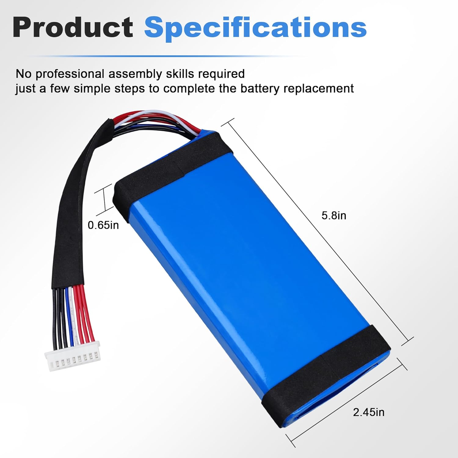 for JBL Boombox 1 Battery Replacement: Boombox 1st Boombox1 GSP0931134 01 Bluetooth Speaker Battery 7.4V 10000mAh (NOT for Boombox 2) - Image 5
