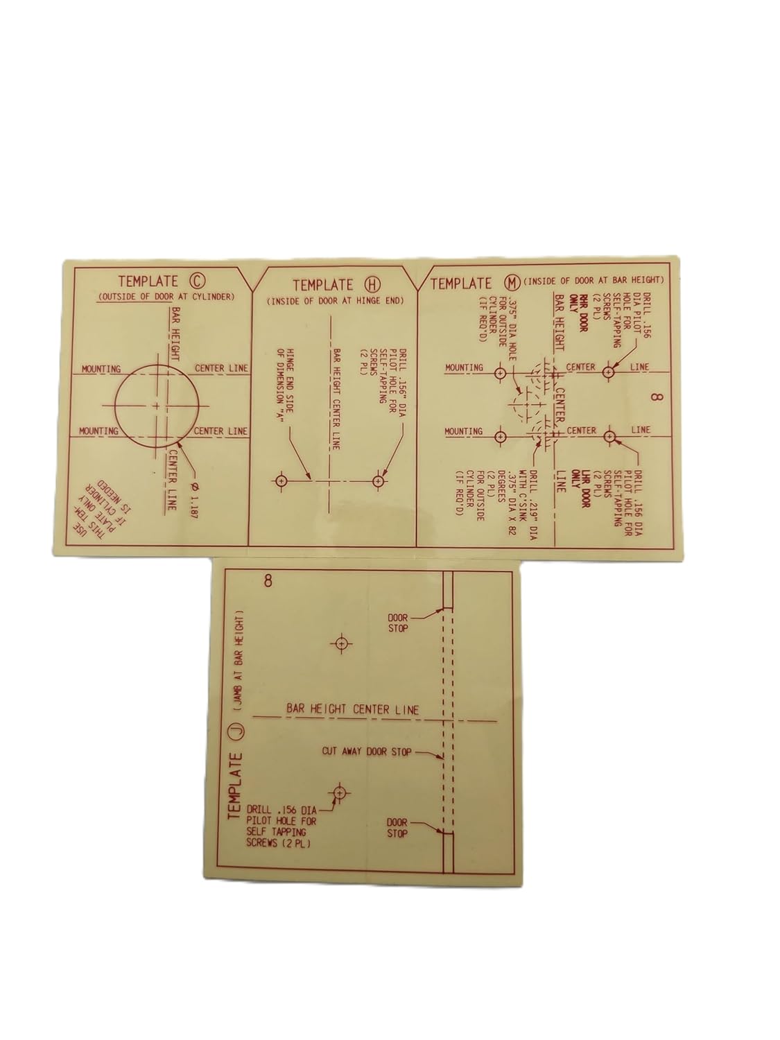 Pacific Doorware Panic Exit Device - Narrow Stile 8800 Rim Type Similar to Adams Rite 8800 Series. with Star Wheel Half Turn Hex Dogging, Medium Duty, 36" Door Size (Duronotic Bronze)