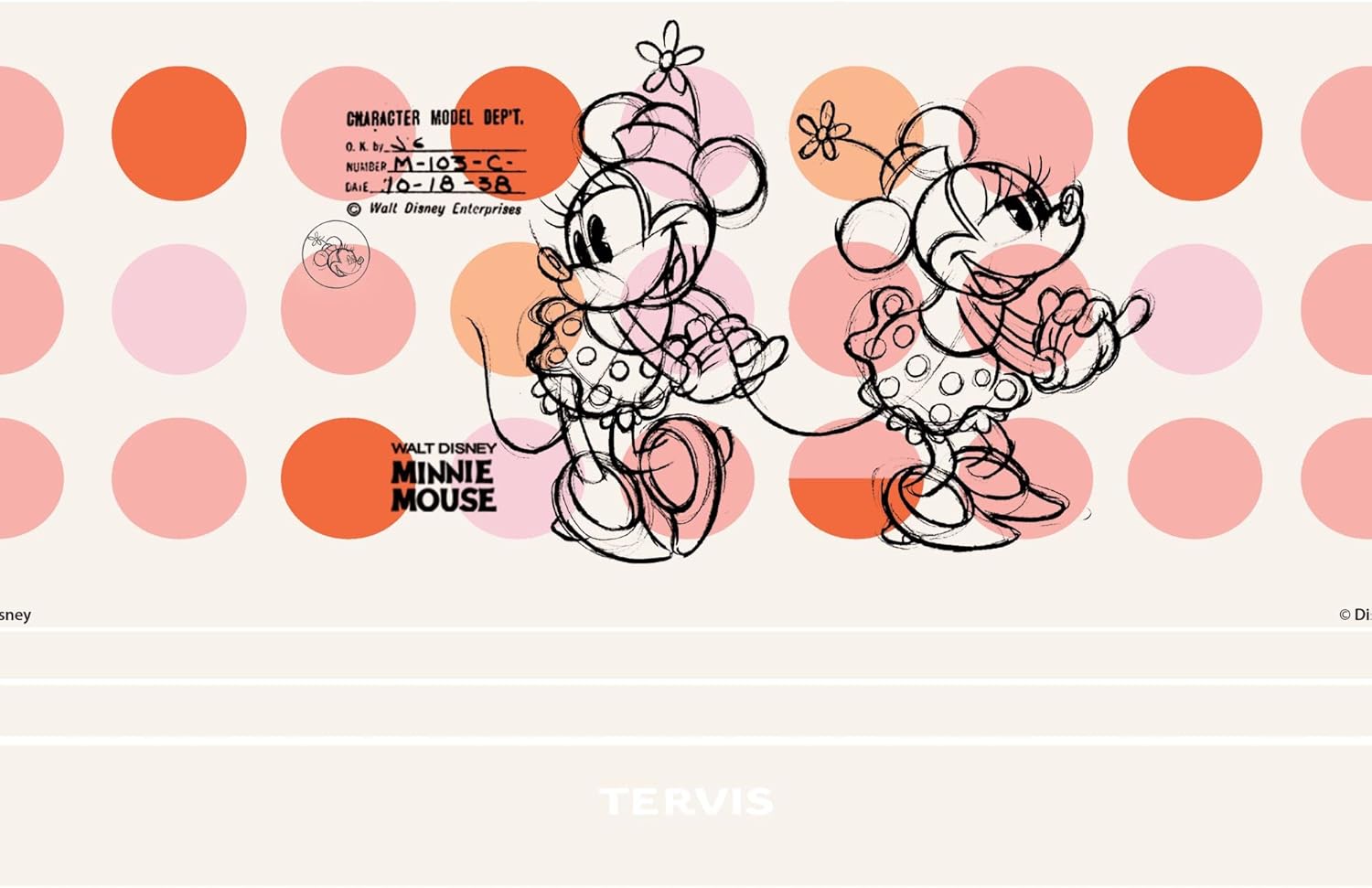 Tervis Traveler Disney Minnie Mouse Melody Triple Walled Insulated Tumbler Travel Cup Keeps Drinks Cold & Hot, 30oz - with Straw Lid, Stainless Steel - Image 2