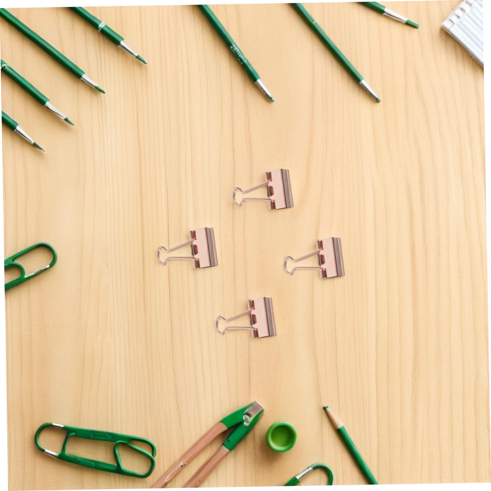 100pezzi Fermagli Pieghevoli in Metallo Oro Rosa Fermagli Per Quaderni e Cancelleria Decorativi Chiusura Scomparsa Per Ufficio e Scuola Per Documenti Resistenti