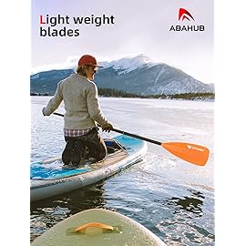 Abahub SUP Paddles - 3 Piece Adjustable Stand up Paddle - Lightweight Oar for Paddleboard, Aluminum Alloy PU Coated Shaft 68 - 87, Black Plastic Nylon Blade
