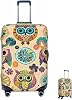 Luggage Cover 65-95CM Elastic Suitcase Cover Protector Color owl Pattern Luggage Covers Anti-Scratch Washable Carry On Suitcase Protector Decoraitve Covers S