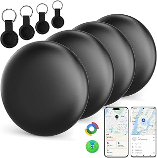 Tracker Tag, Bluetooth Item Finder, Compatible with Both iOS & Android | Works with Apple Find My & Google Find Hub Apps, for Keys, Wallet, Luggage, Pets, 4-Pack