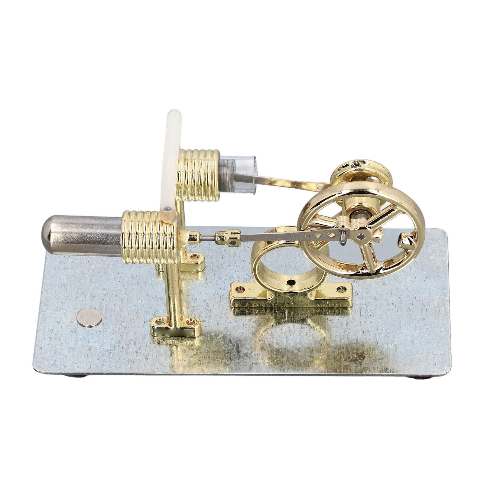 Kit motore Stirling a 16 cilindri, facile da montare, modello scientifico per scopi educativi e decorazione da scrivania, in acciaio inox