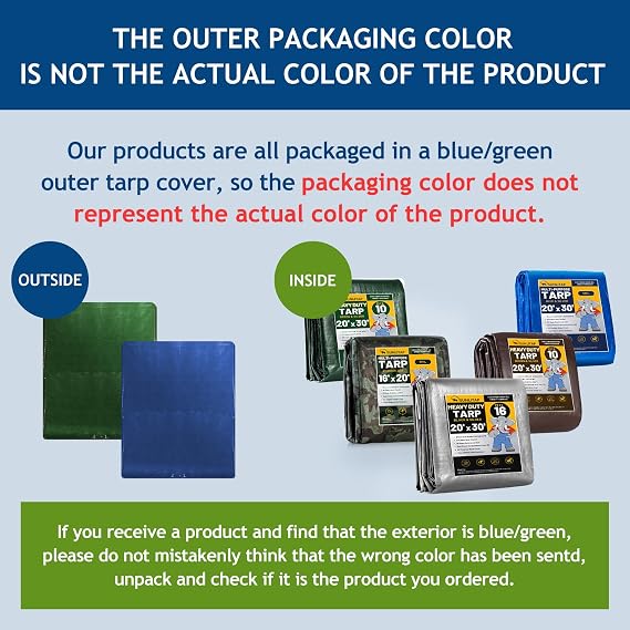 10x20Ft Tarp Cover 5 MIL Waterproof Poly Tarps, Light Duty Tarpaulin with Grommets, Reinforced Edges, Rip & Tear Proof, Multipurpose Finished Size Tarp for Cars, Boat, Roof, Camping - Blue | Multipurpose Finished Size Tarp with Grommets, Reinforced Edges, Rip & Tear Proof,for Cars,Boat, Roof,Camping