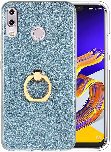 Capa para Asus Zenfone 5, YINCANG 2 em 1 Bling Glitter Impressões Flexíveis  Silicone TPU Macio com Anel de 360° Suporte Capa Protetora para Asus  Zenfone 5 ZE620KL 6,2\