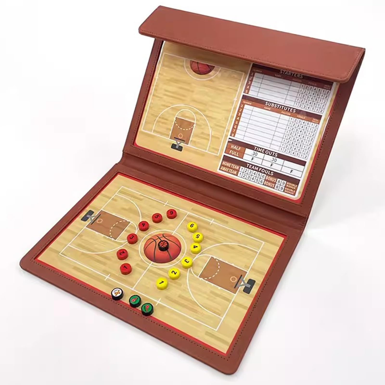 Lavagna Basket, Lavagna Allenatore Basket con Penna Magneti, Realizzata in Materiale Resistente, con Pennarello Cancellabile, Ideale per L'insegnamento e la Formazione