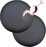 Vista 1 de HFCNMY Fundas de taburete redondas, paquete de 2 fundas de taburete redondas de poliuretano impermeables con bandas elásticas, fundas para sillas