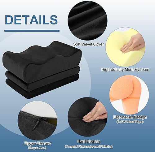 Miniatura 5 de HOMBYS Almohada BBL de altura ajustable después de la cirugía para dormir, almohada de recuperación BBL de espuma de alta densidad para sentarse