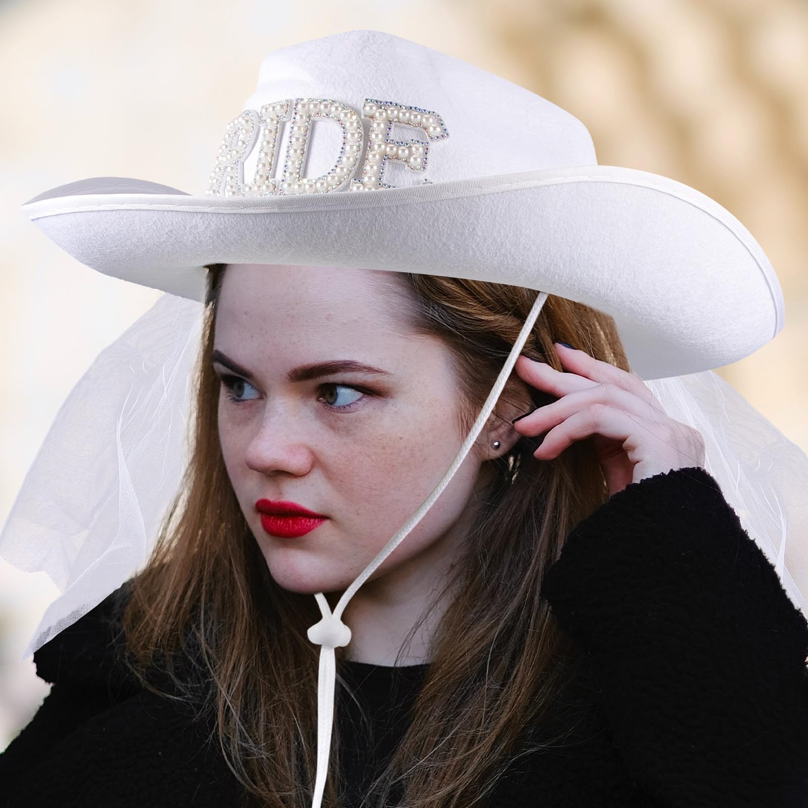 Sombrero de Novia Blanco con Velo para Mujer, Diseño Versátil de Tela Elegante y Chic para Bodas y Despedidas de Soltera