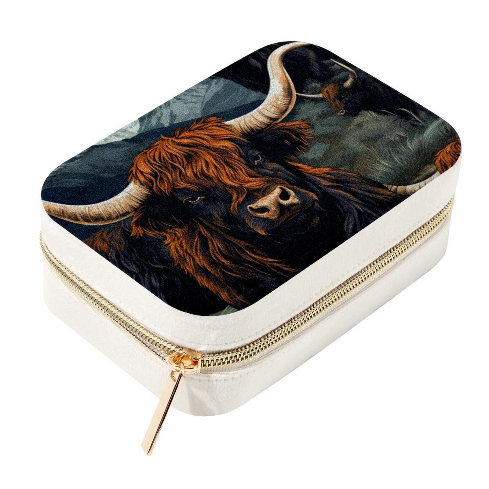 Caja de viaje de terciopelo para joyas anillos aretes y pulseras