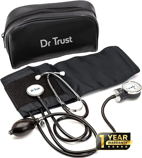 Dr Trust (USA) Sphygmomanometer Aneroid Type Manual Blood pressure monitor with stethoscope