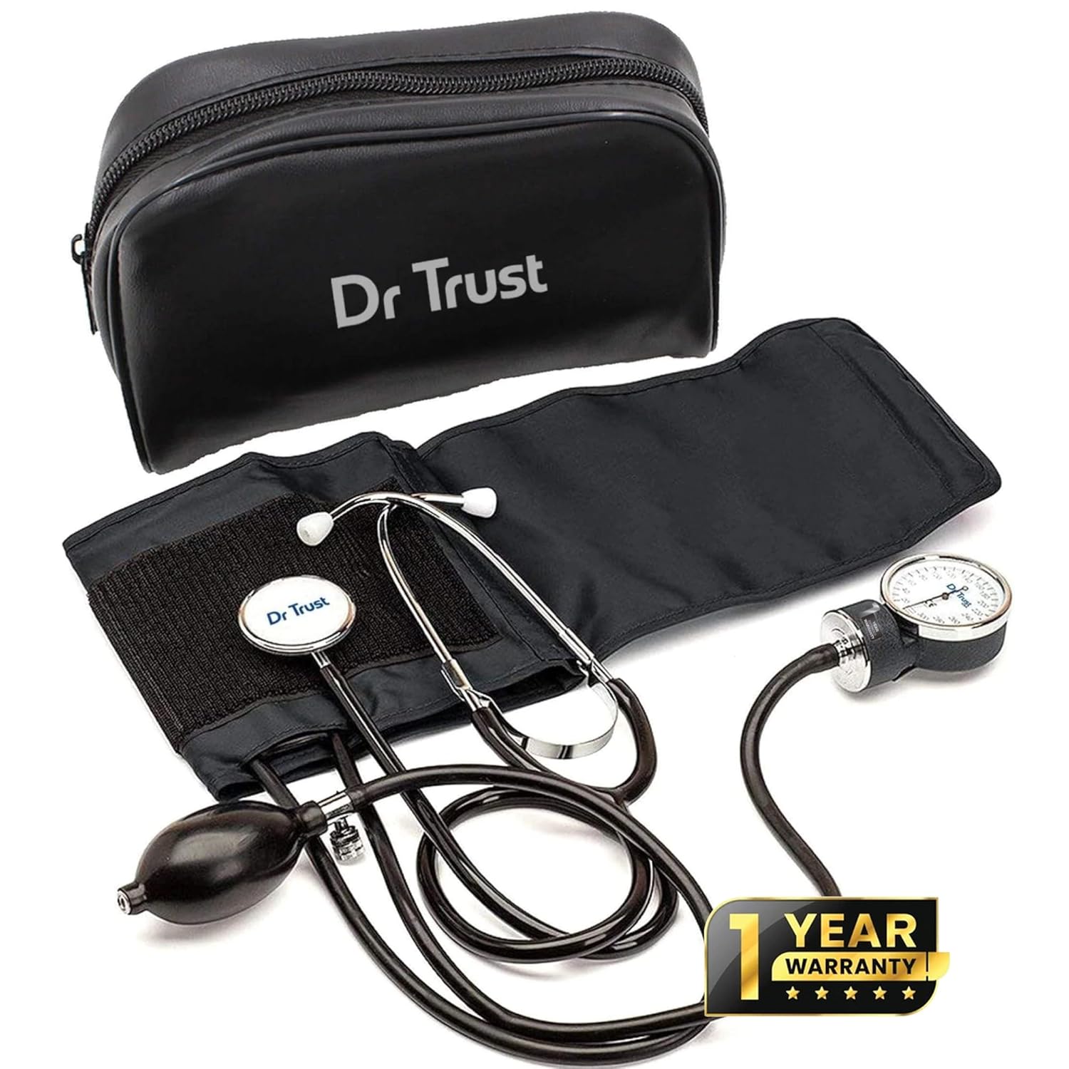 Dr Trust (USA) Sphygmomanometer Aneroid Type Manual Blood pressure monitor with stethoscope Dr Trust (USA) Sphygmomanometer Aneroid Type Manual Blood pressure monitor with stethoscope